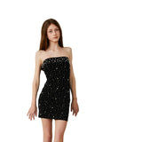 Pearl Stud Mesh Dress - Denny's