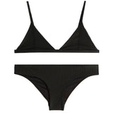 Solid Ribbed Bikini