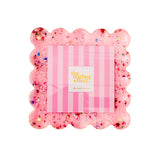 Square Scalloped Multi Pink Confetti Frame - Denny's