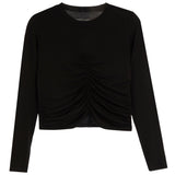 Long Sleeve Rouched Tee