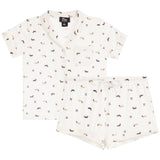 Ivory Short Set with Dacshund and Bows