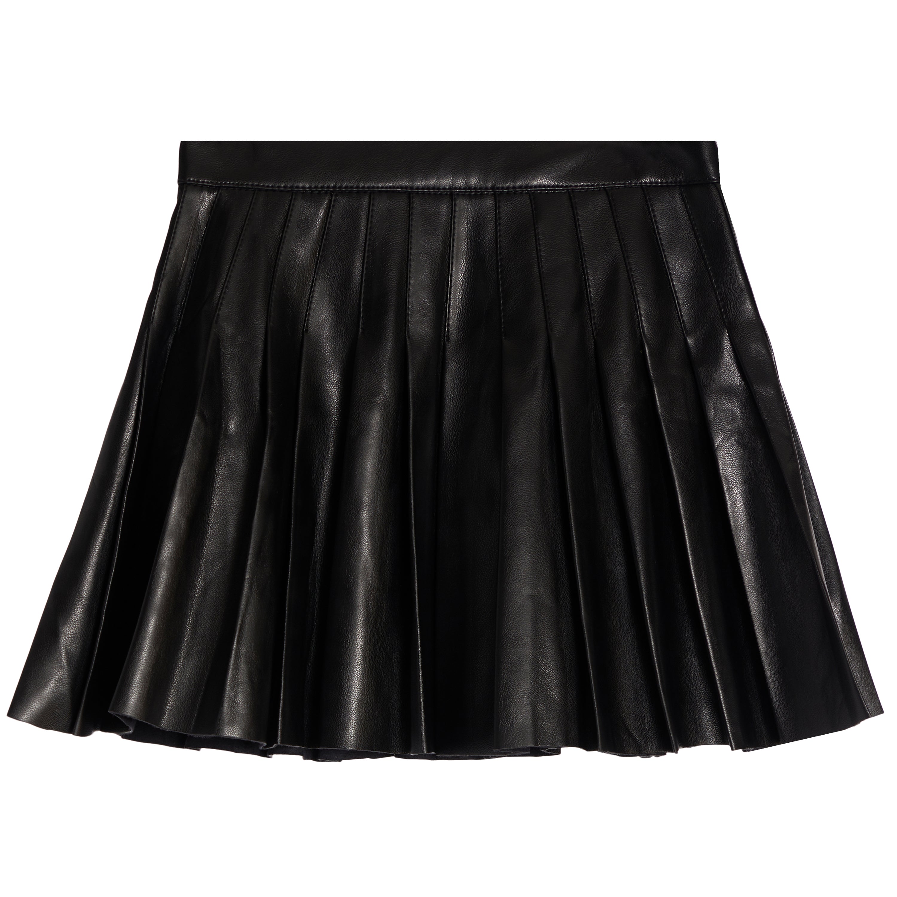 Pleated Leather Skirt - Denny's