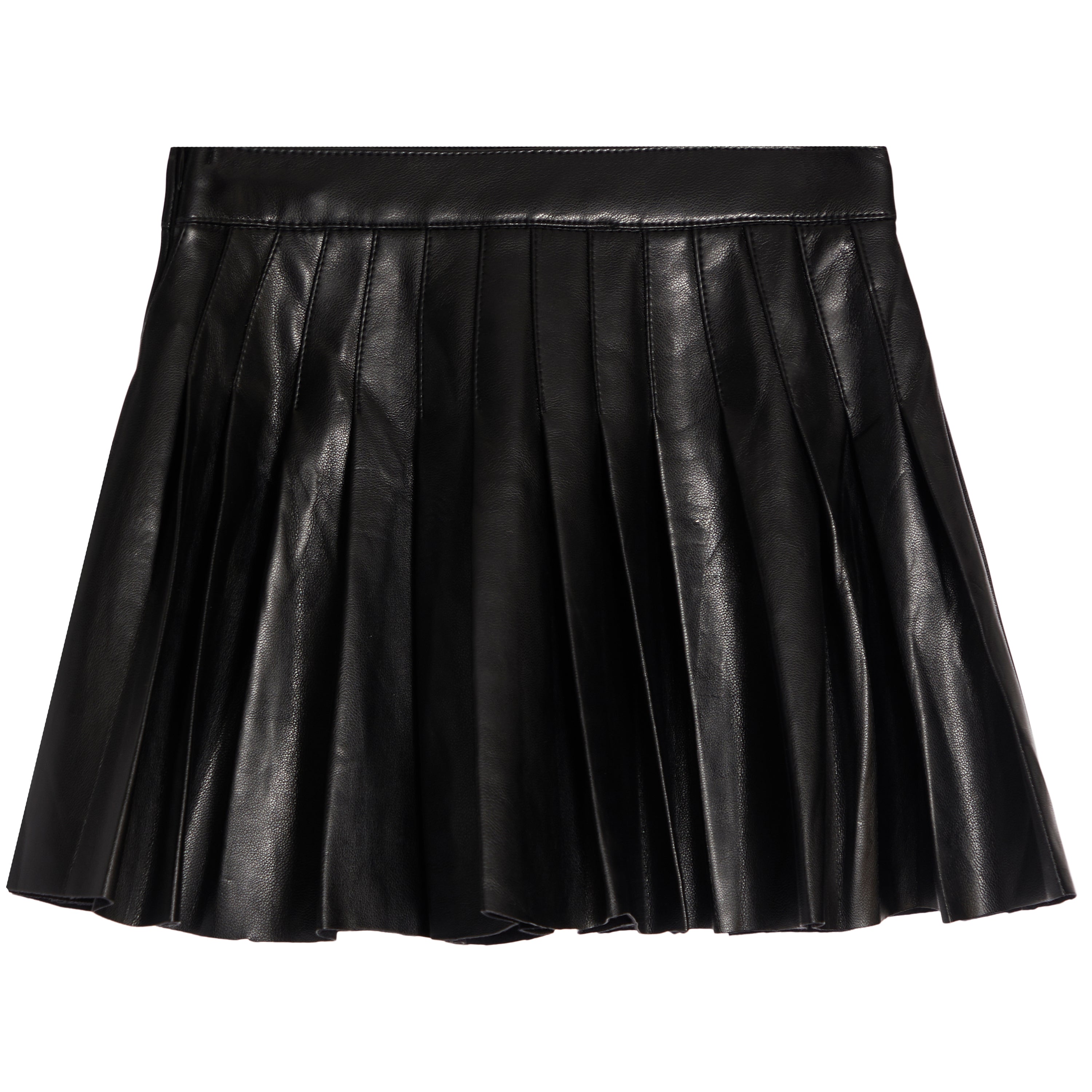 Pleated Leather Skirt - Denny's