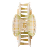 Plaid Triple Heart Claw Clip