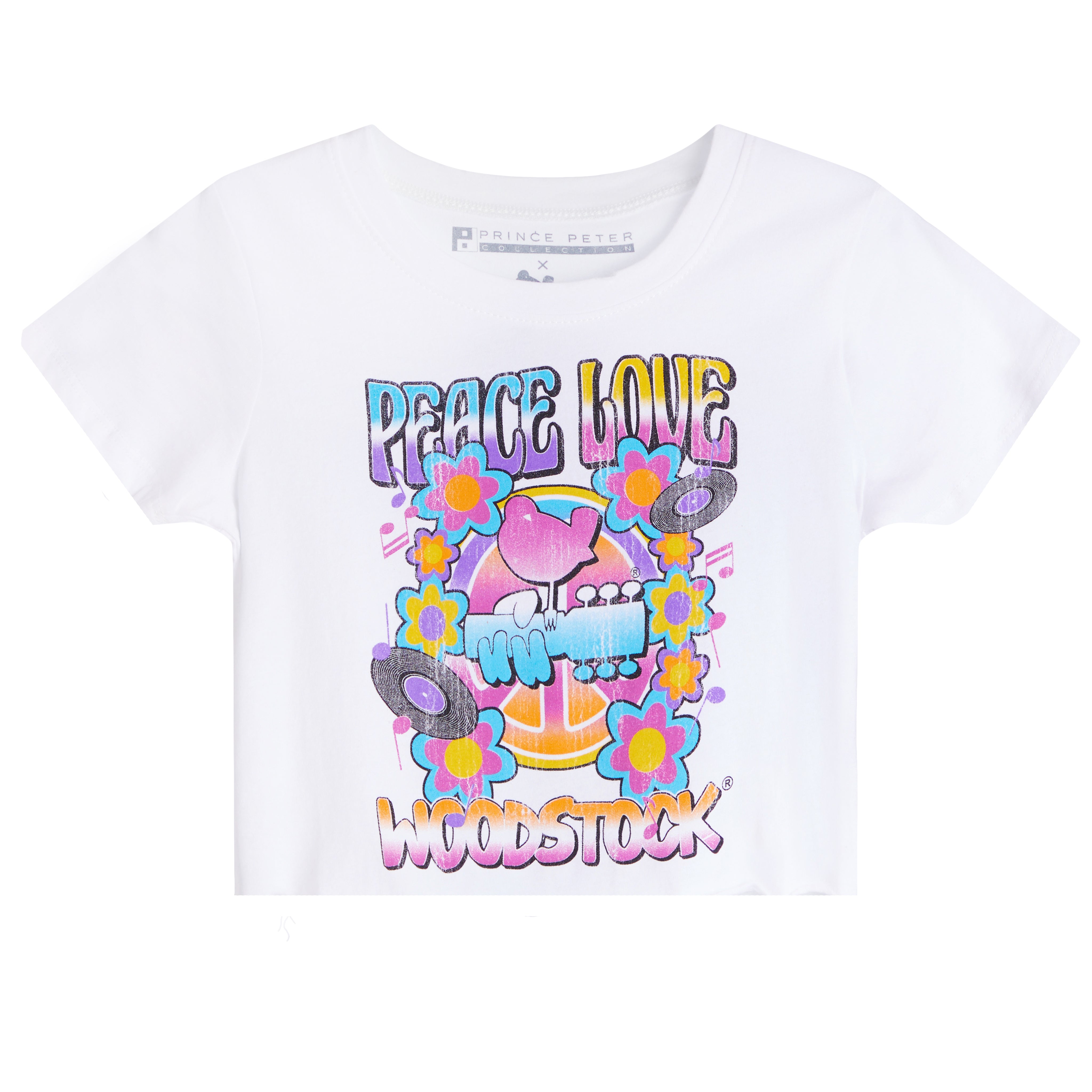 Woodstock Peace Love Crop Tee - Denny's