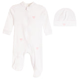 2pc Bow Footie Take Home Set/Hat