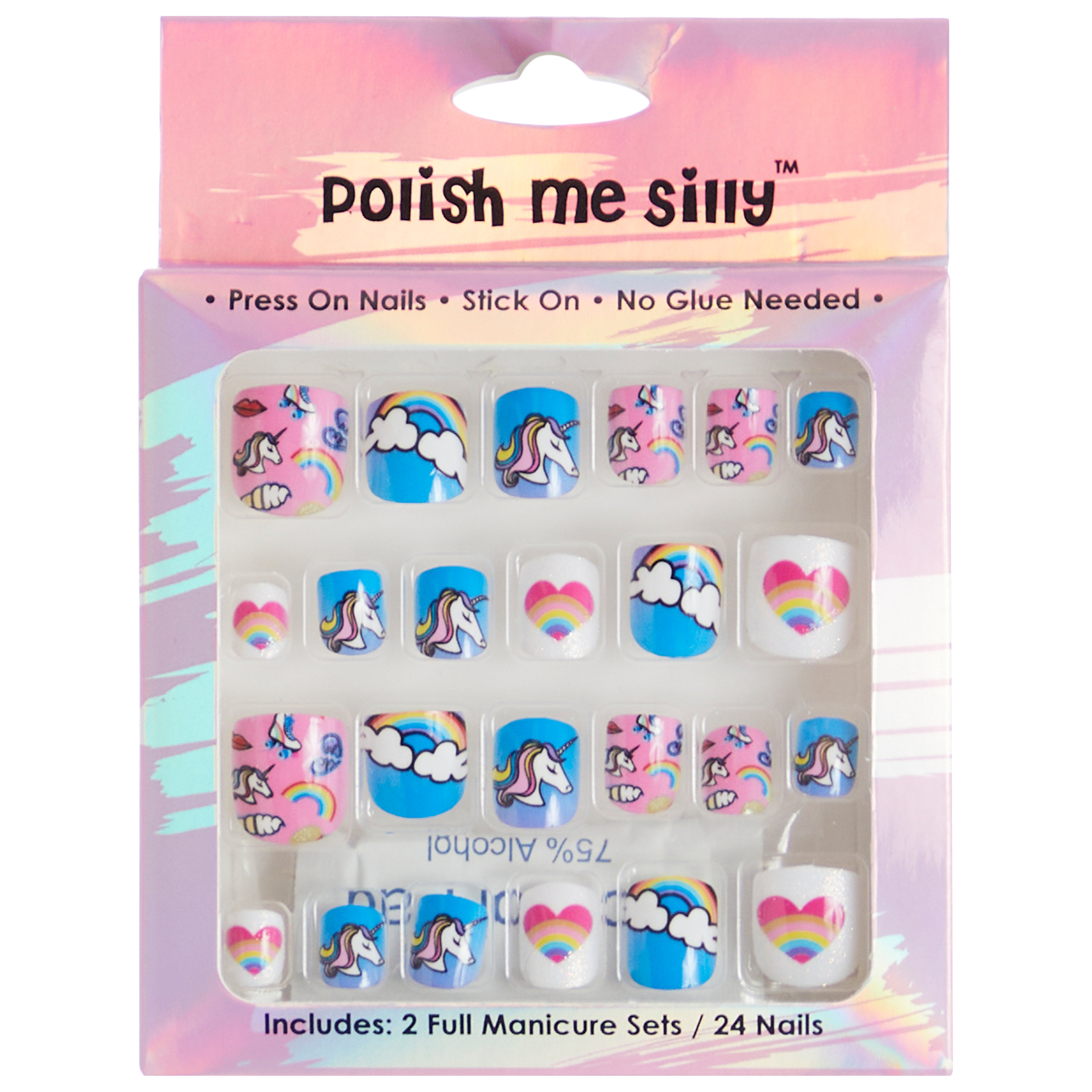 Rainbow Unicorn Press On Nails - Denny's