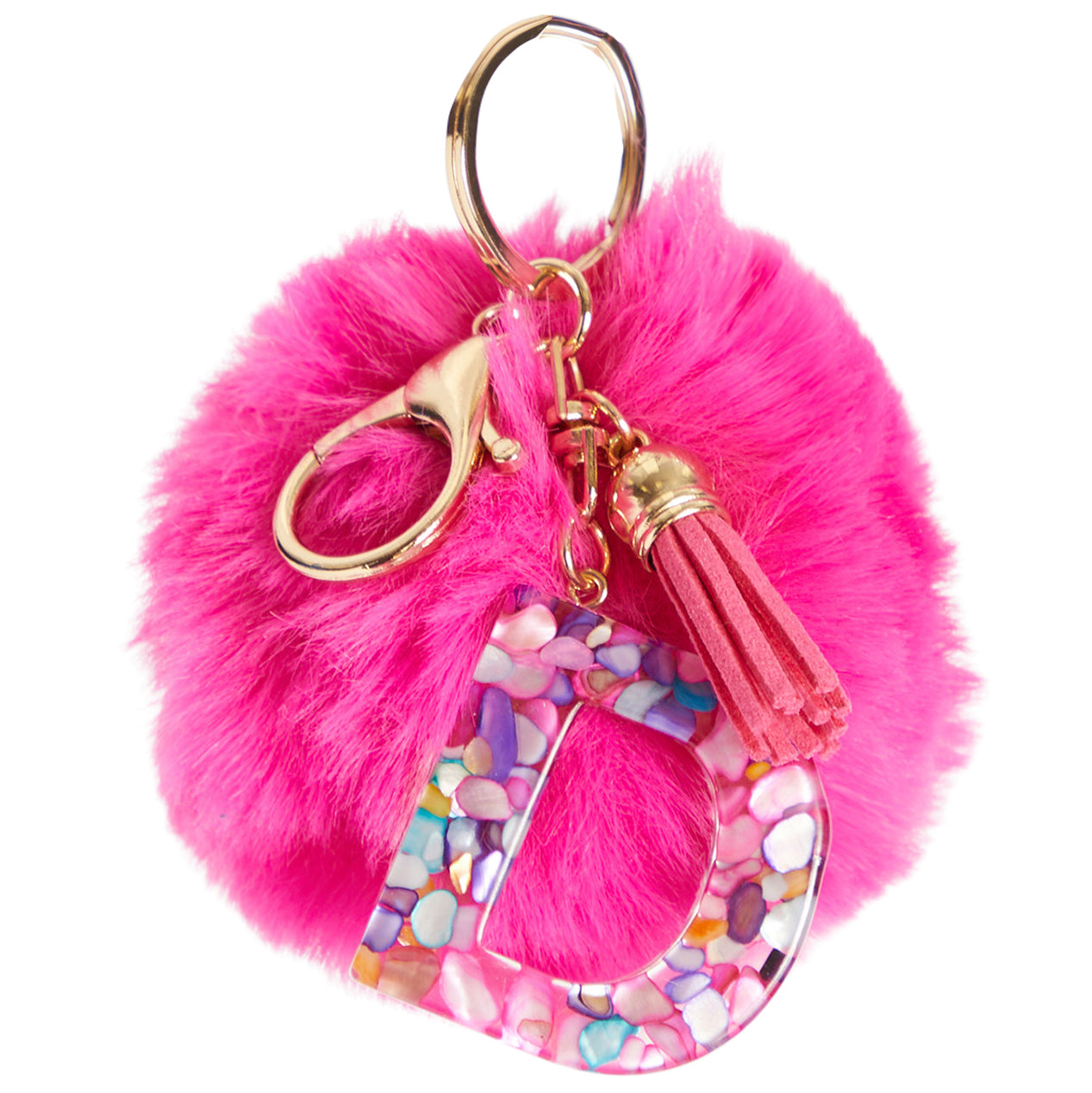 Letter D Pom Backpack Charm - Denny's