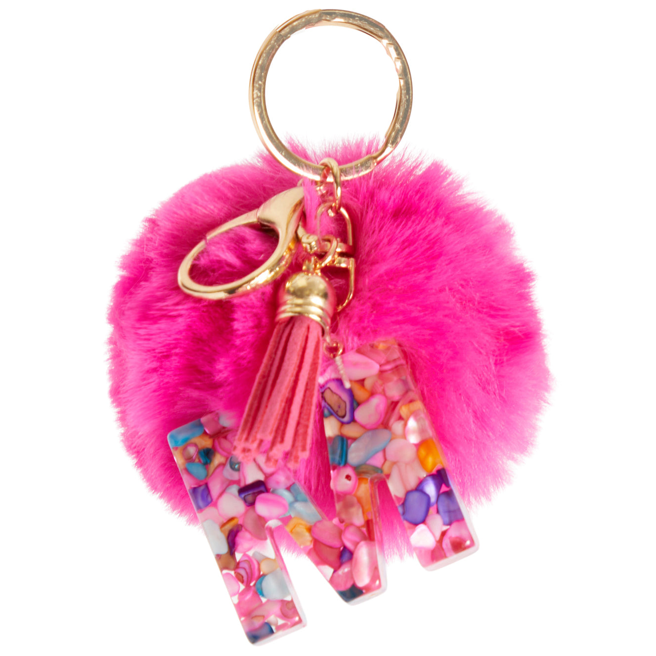 Letter M Pom Backpack Charm - Denny's