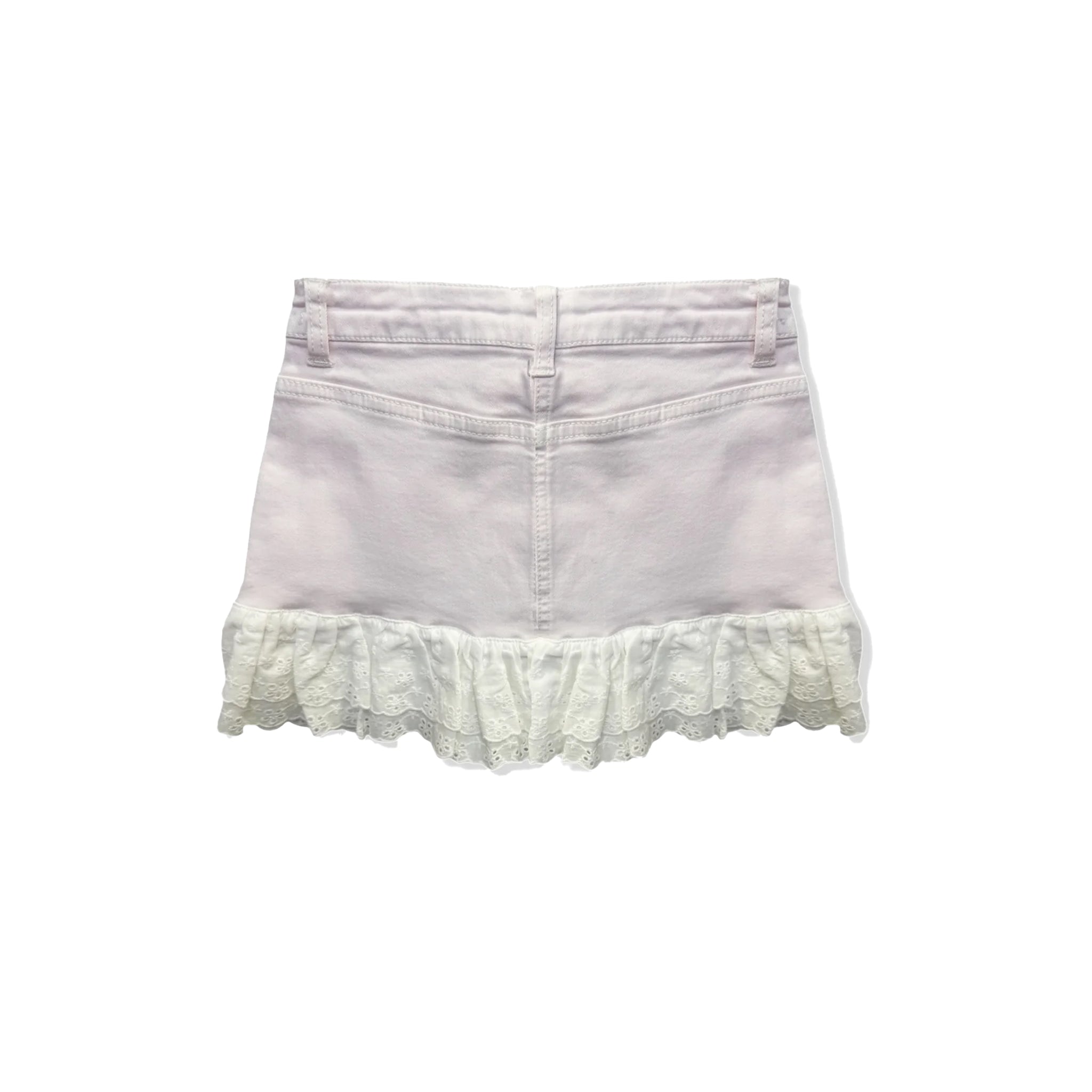 White Ruffle Positano Skirt - Denny's