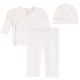 3pc Bow/Stripes Take Home Set/Hat