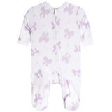 Purple Bows Footie - Denny's