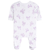 Purple Bows Footie - Denny's