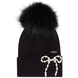 Pearl Bow Hat with Pom - Denny's