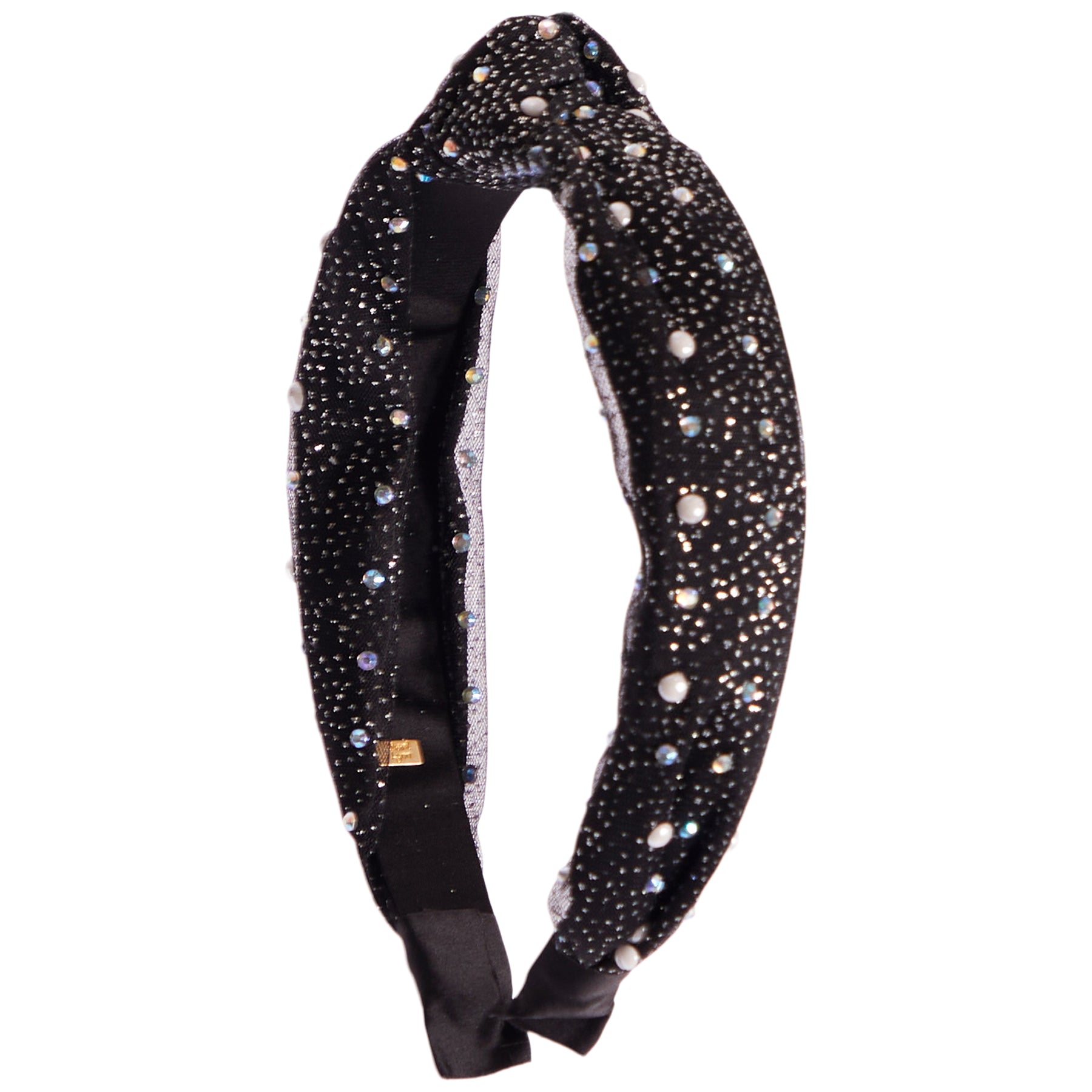 Pearl Crystal Tulle Knot Headband - Denny's