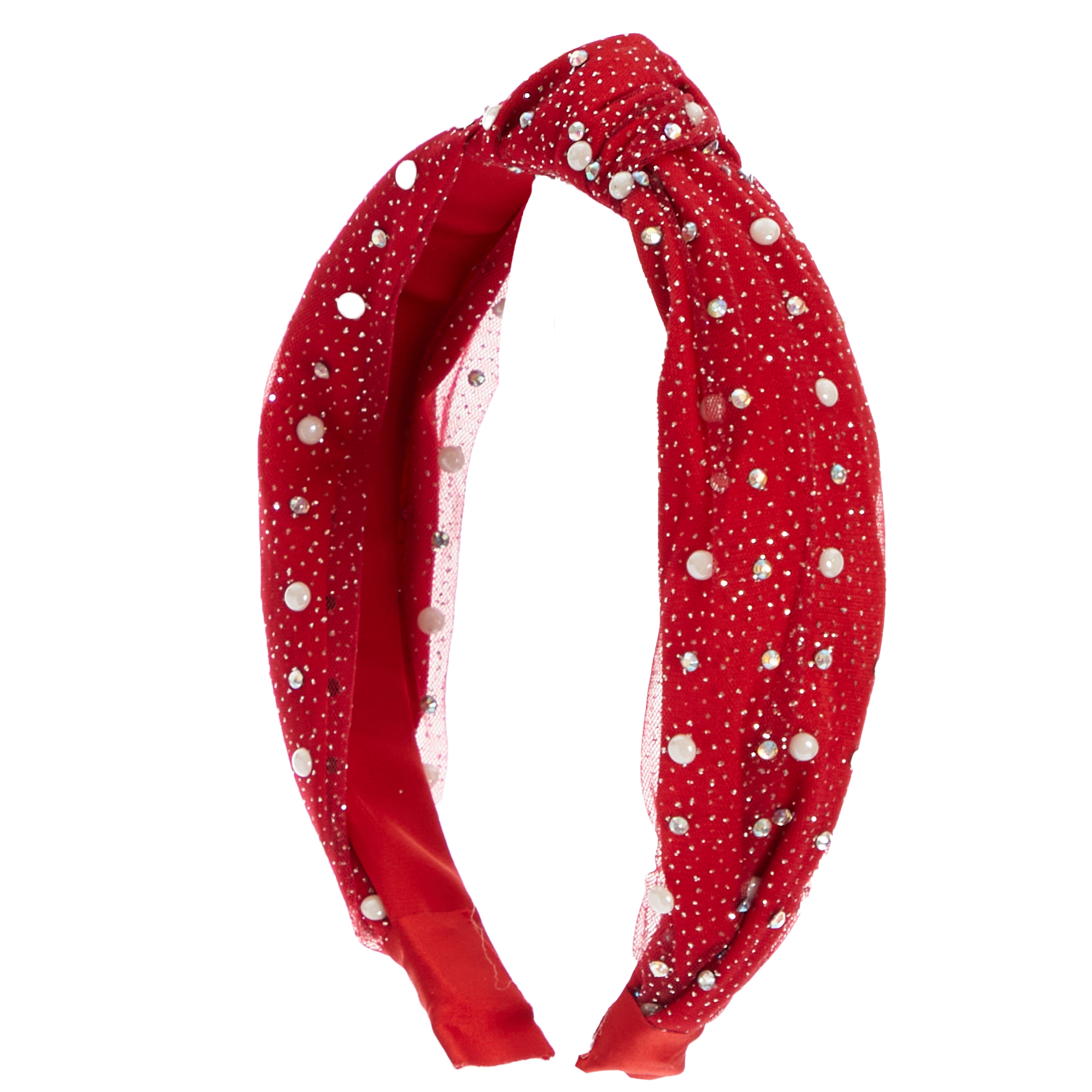 Pearl Crystal Tulle Knot Headband - Denny's