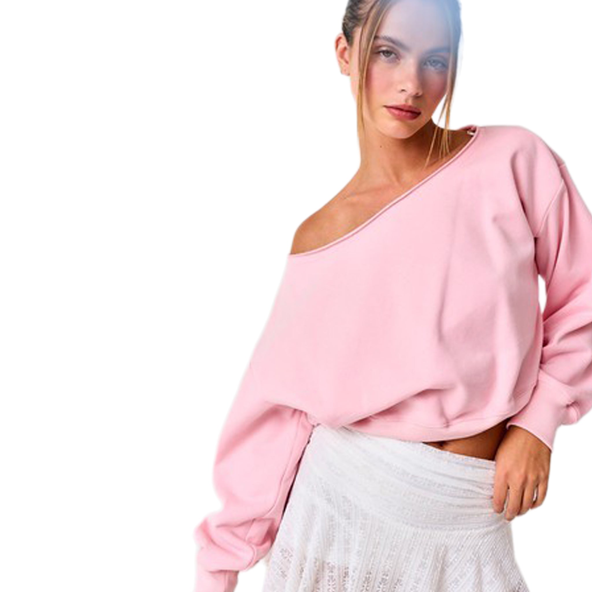 Alina Off Shoulder Sweatshirt - Denny's