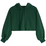 Cropped Dolman Hoodie - Denny's
