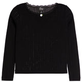 Pointelle Long Sleeve With Rosette - Denny's