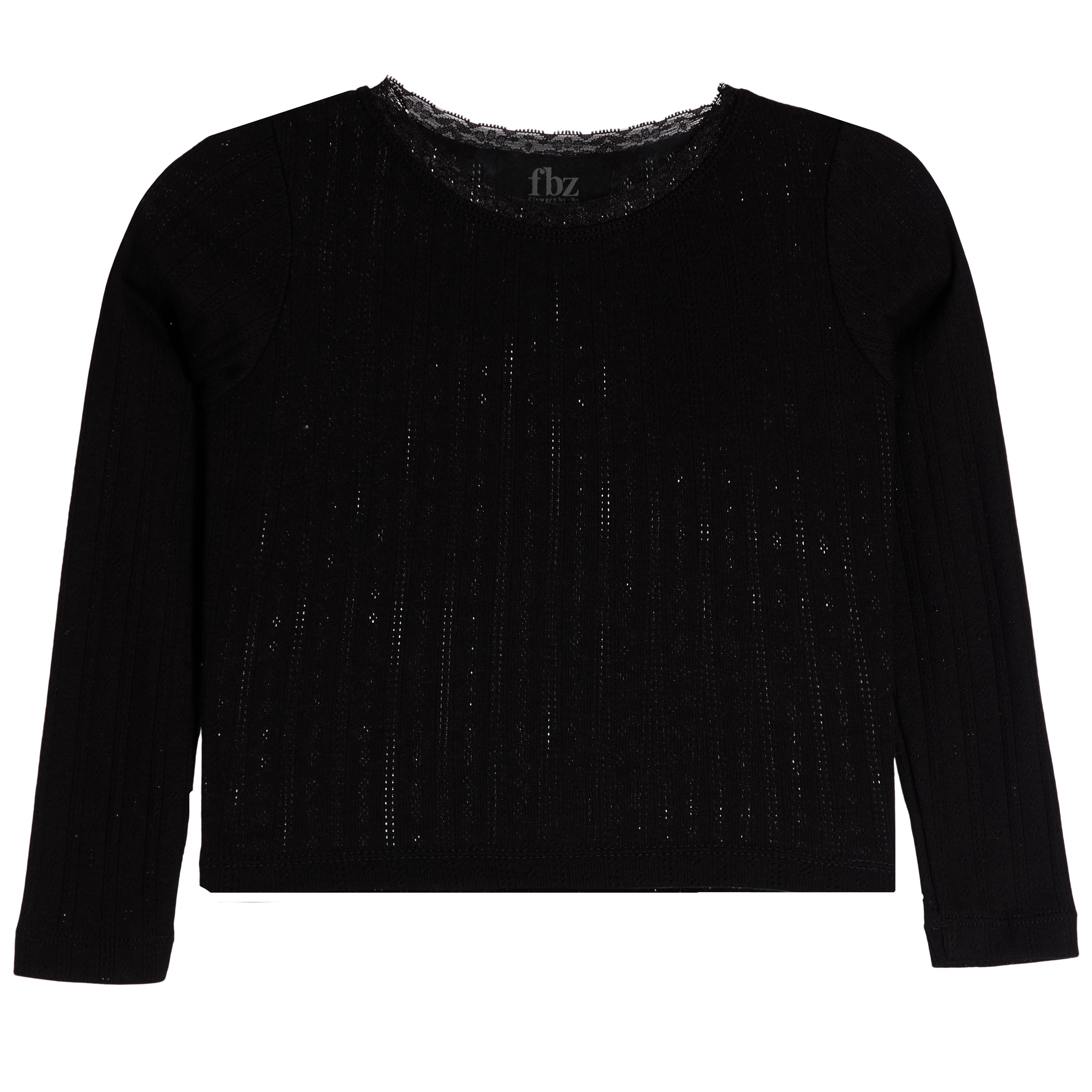 Long Sleeve Pointelle Shirt - Denny's