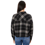 Crop Plaid Flannel Shirt - Denny's