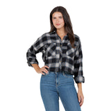 Trina Cropped Flannel Shirt