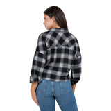 Trina Cropped Flannel Shirt