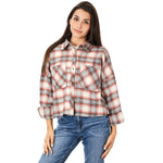 Crop Plaid Flannel Shirt - Denny's