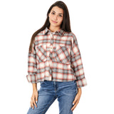 Crop Plaid Flannel Shirt - Denny's