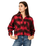 Crop Plaid Flannel Shirt - Denny's