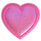Puffy Irridescent Heart Patch - Denny's