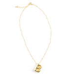 B Puffy Initial Necklace - Denny's