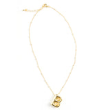 B Puffy Initial Necklace - Denny's