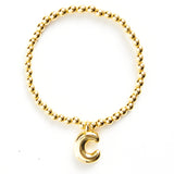 C Puffy Initial Bracelet - Denny's