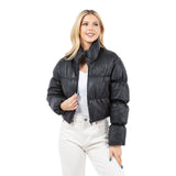 Vegan Leather Ultra Puffer Jacket