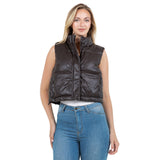 Pleather Puffer Vest - Denny's