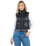 Pleather Puffer Vest - Denny's