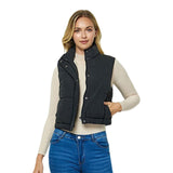 Cropped Sherpa Lined Puffer Vest