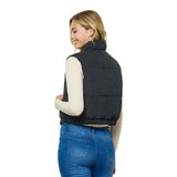 Cropped Sherpa Lined Puffer Vest