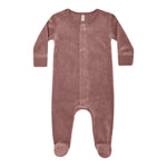 Velour Hidden Snap Footgie - Denny's