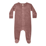Velour Hidden Snap Footgie - Denny's