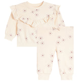 2pc Daisy Ruffle Daisy Sweatshirt &  Jogger Set