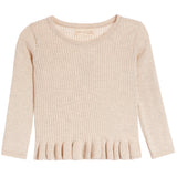 2PC Knit Peplum Top & Legging Set