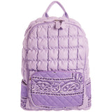 Quilted Puffer Backpack with Bandana Pocket