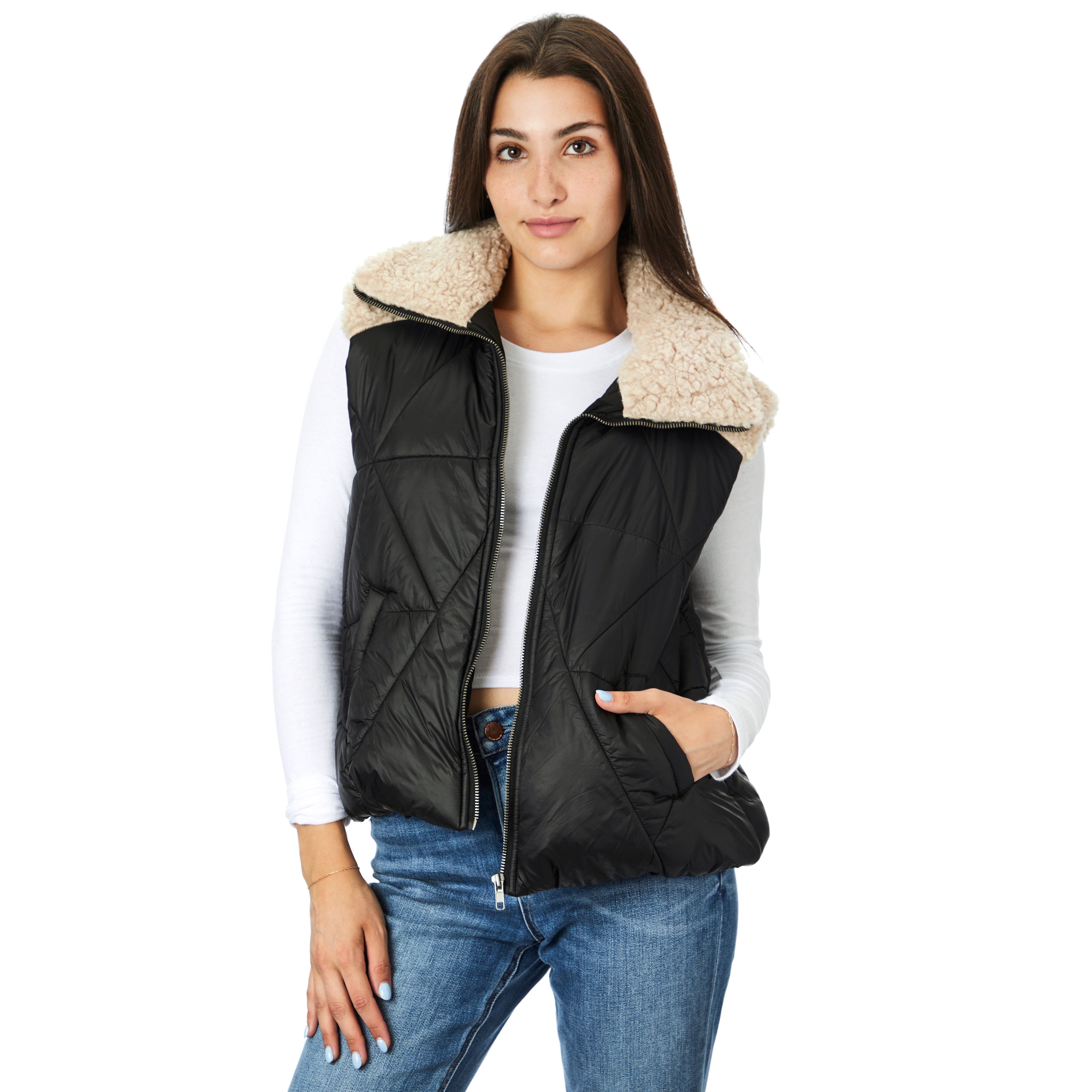 Mixed Media Vest - Denny's