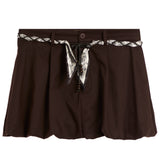 Bubble Skort w/ Scarf Belt