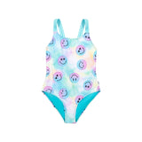 1pc Tie Dye Smiley Bathig Suit
