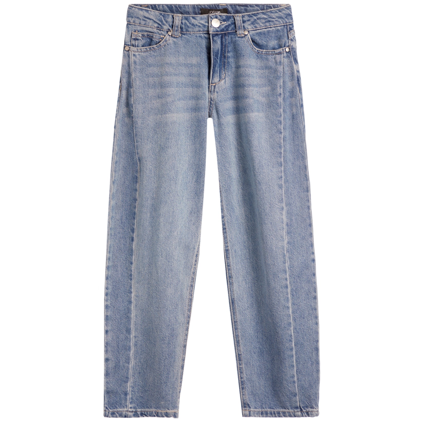 Light blue denim jeans with a faded wash, shown flat against a plain white background.