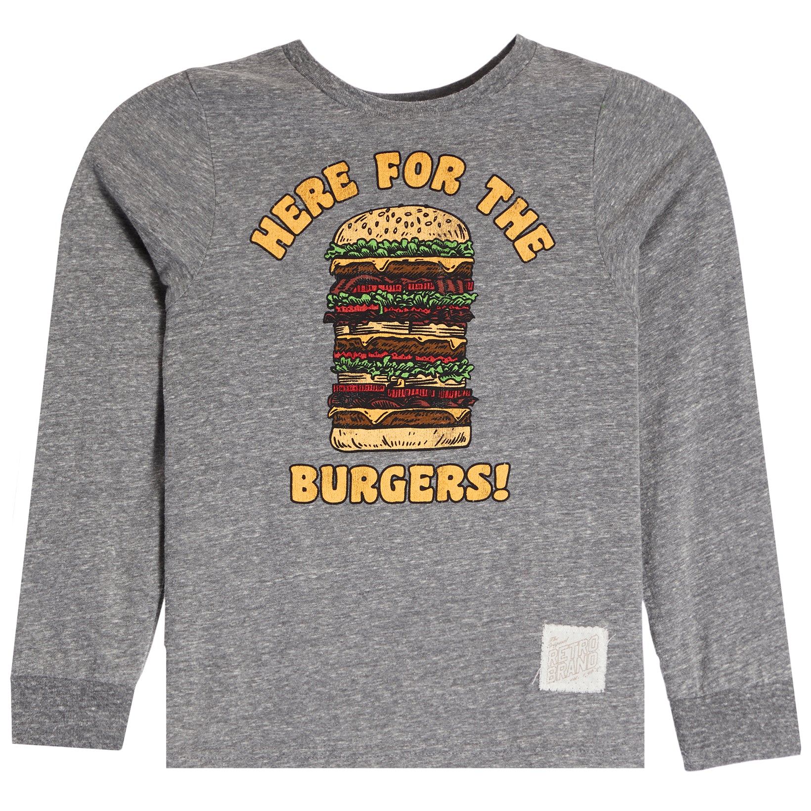 Here For The Burgers Long Sleeve Tee - Denny's