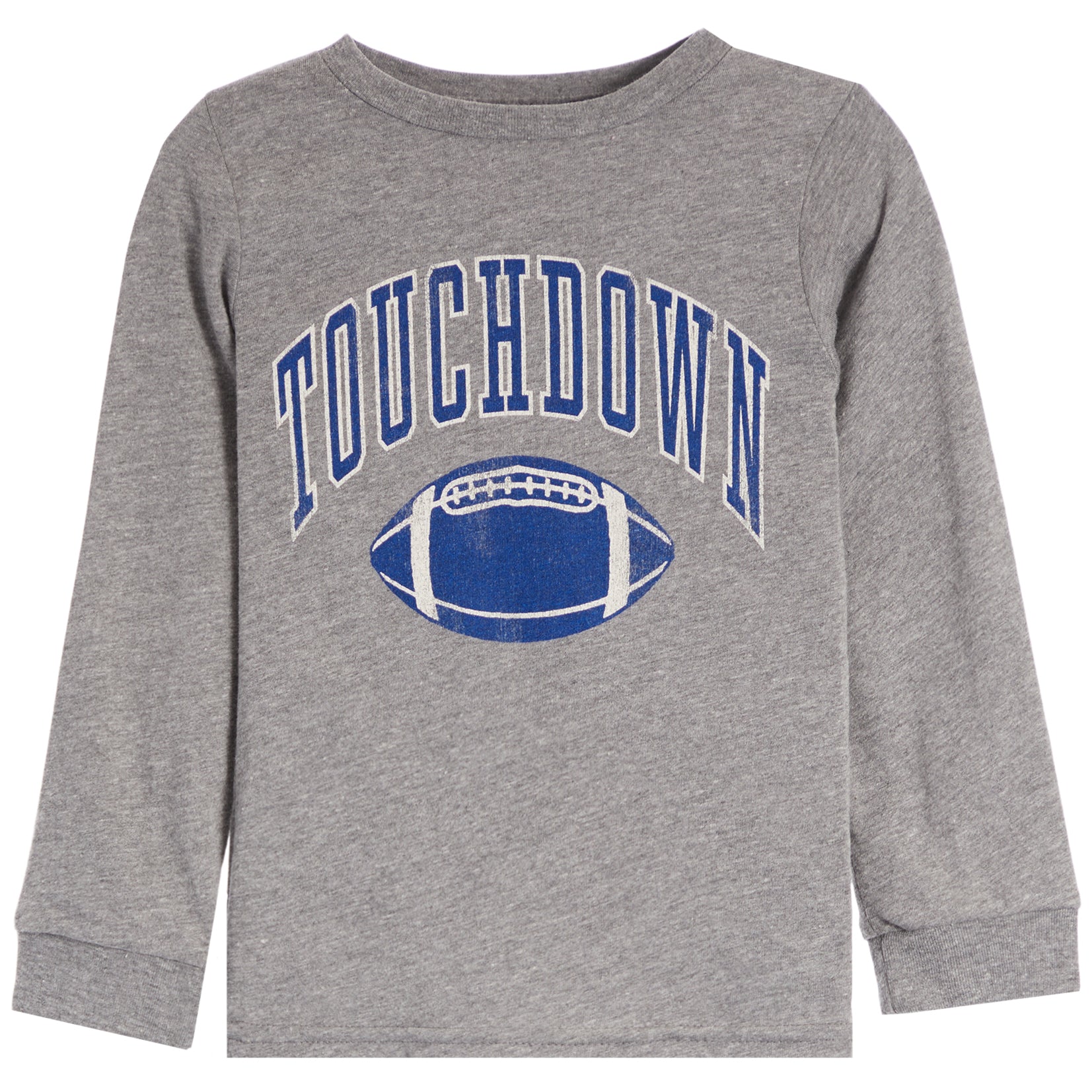 grey long sleeve touchdown tee